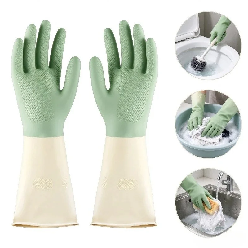 Reusable PVC Household Cleaning Gloves – 1 Pair